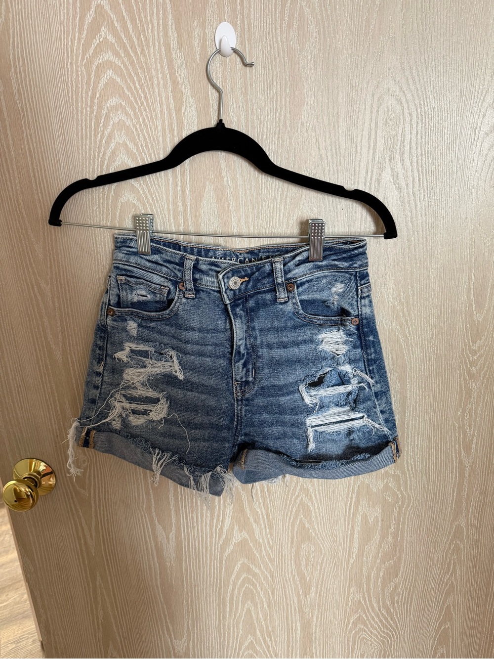 American Eagle Outfitters Distressed Blue Jean Shorts